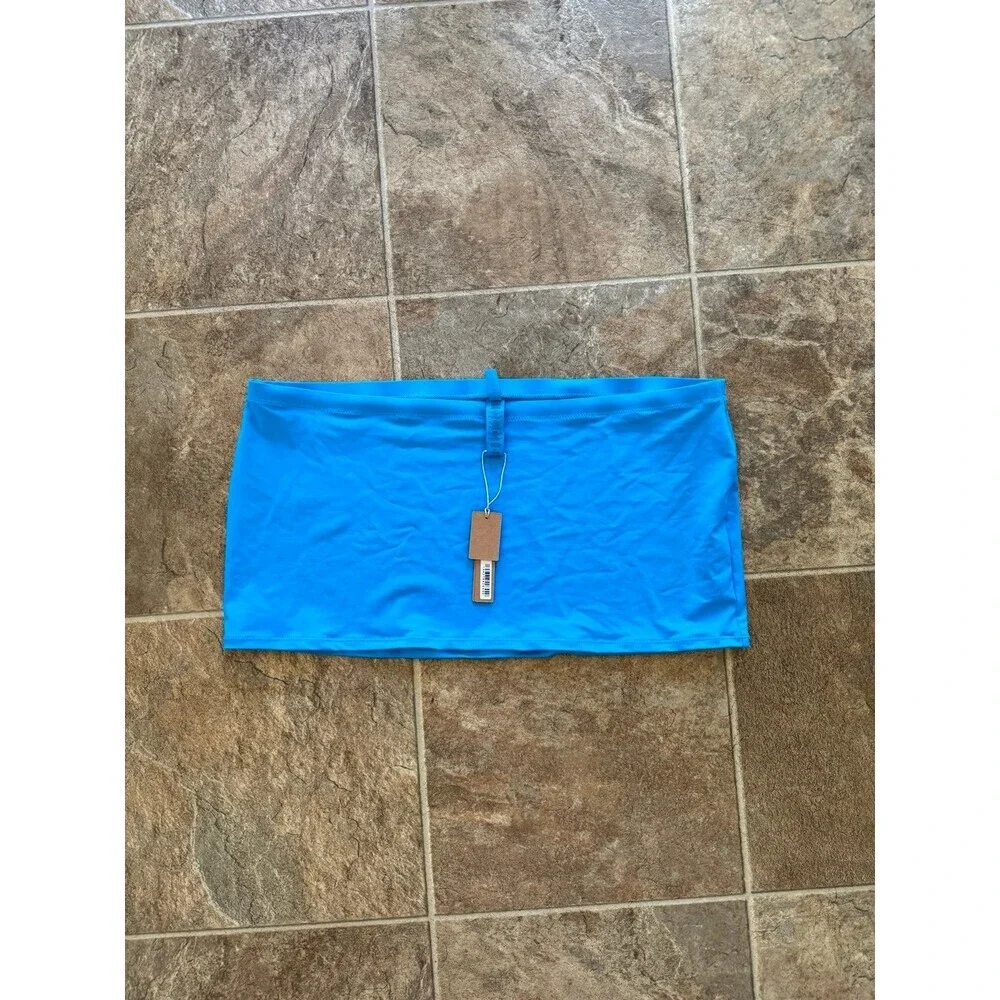 Skims Recycled Swim Micro Mini Skirt Turquoise Size XL